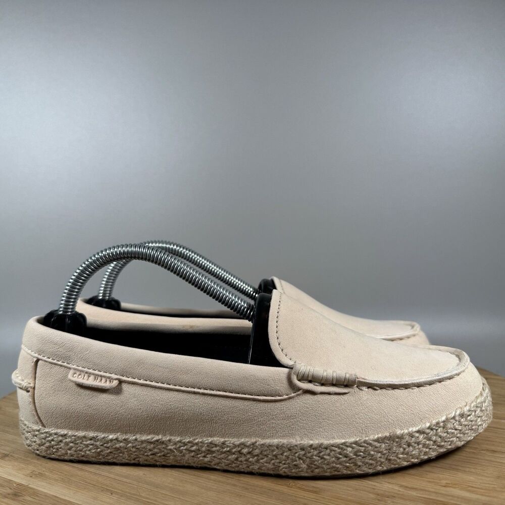S Cole Haan Nantucket Grand Os Womens 5.5 Flat Shoes Cream Slip On